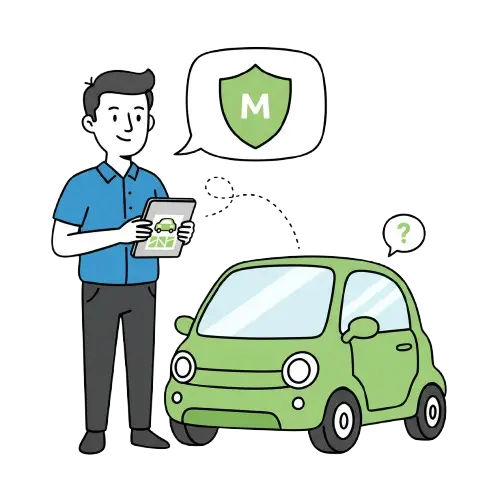 Mile Auto policy management illustration